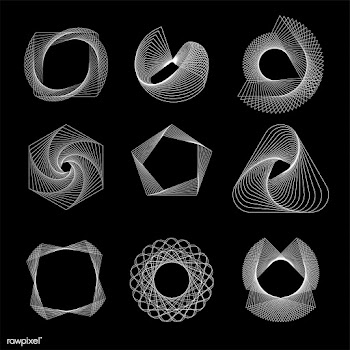 Abstract geometric elements set vector | Free stock vector - 487137