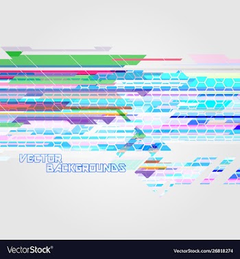 Abstract geometric graphics colors on a gray vector image