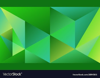 Abstract geometric green gradient triangle mosaic vector image