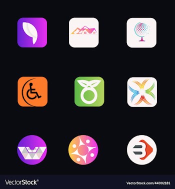 abstract geometric iconabstract flower icon