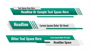 Abstract geometric lower third banners set design Free Vector