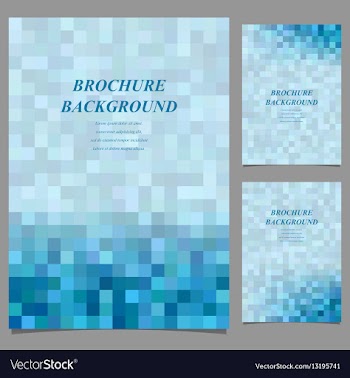 Abstract geometric page template background set vector image