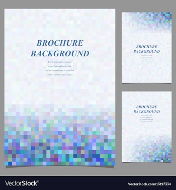 Abstract geometric page template background set vector image