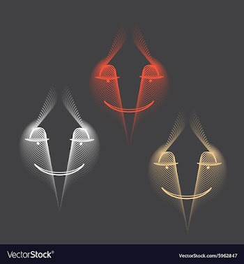 Abstract geometric person vector image
