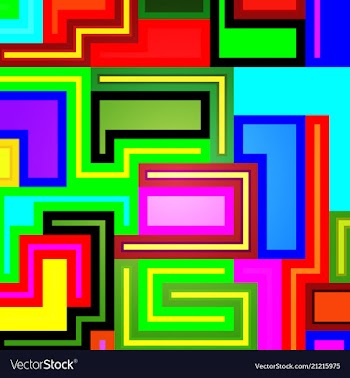 Abstract geometric seamless color background vector image