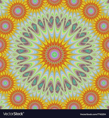 Abstract geometric sun mandala design background vector image