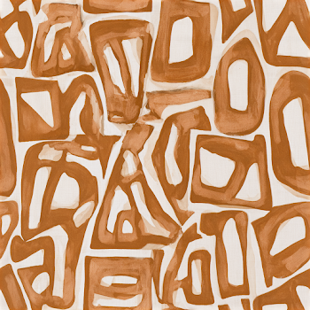 Abstract Geometric Terracotta Pattern