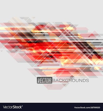 Abstract geometric translucent colors on a gray vector image