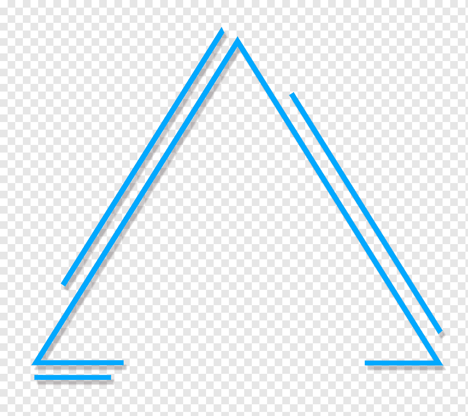Abstract geometric triangle, blue triangle illustration, angle, text, triangle png