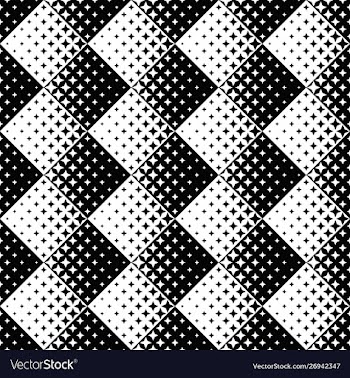 Abstract geometrical black and white star pattern vector image