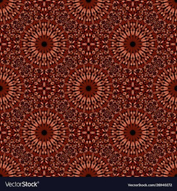 Abstract geometrical brown seamless floral vector image