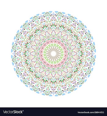 Abstract geometrical circular colorful flower vector image