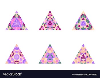 Abstract geometrical colorful isolated mosaic vector image