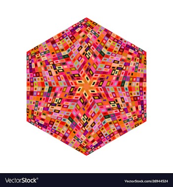Abstract geometrical colorful mosaic polygon vector image