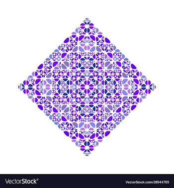 Abstract geometrical colorful petal ornament vector image