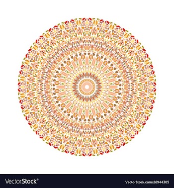 Abstract geometrical colorful round gemstone vector image