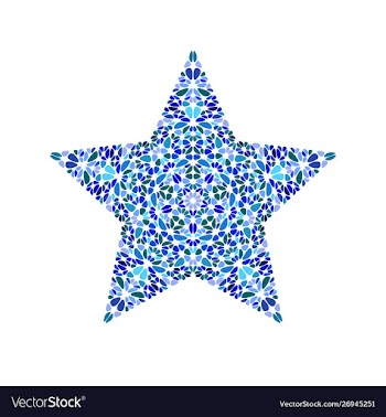 Abstract geometrical colorful stone ornament star vector image