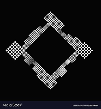 Abstract geometrical diagonal square border vector image