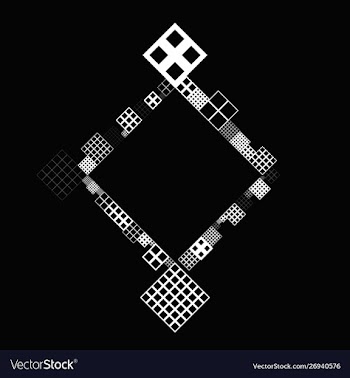 Abstract geometrical diagonal square border vector image