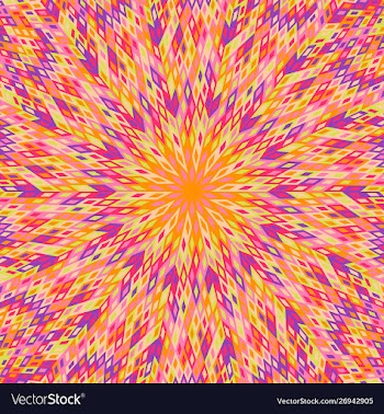 Abstract geometrical dynamic round mosaic vector image