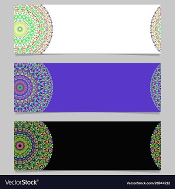 Abstract geometrical floral mandala banner vector image