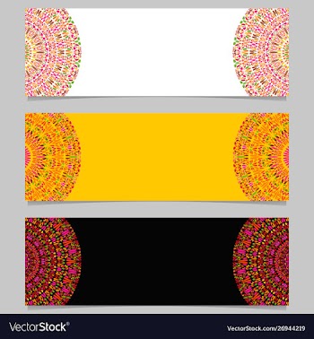 Abstract geometrical floral mandala banner vector image