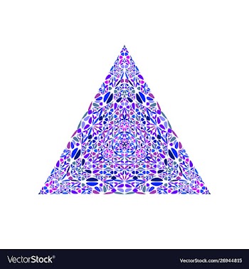 Abstract geometrical floral mosaic ornament vector image