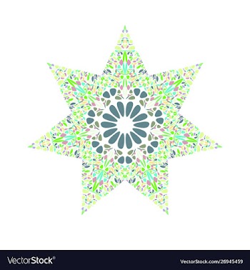 Abstract geometrical flower ornament star logo vector image