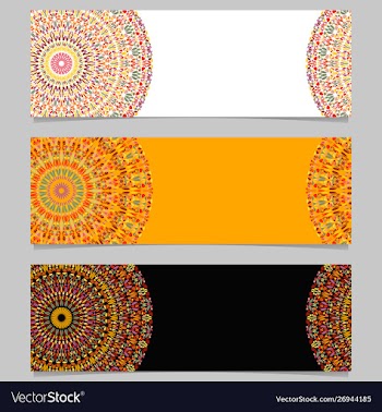 Abstract geometrical gemstone mandala banner vector image