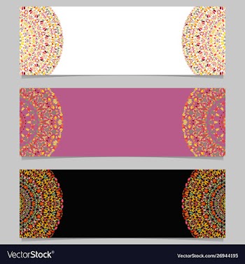 Abstract geometrical horizontal floral mandala vector image