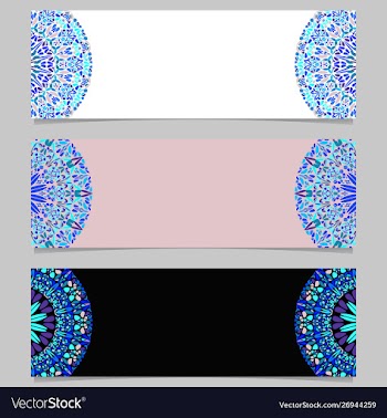 Abstract geometrical horizontal flower mandala vector image