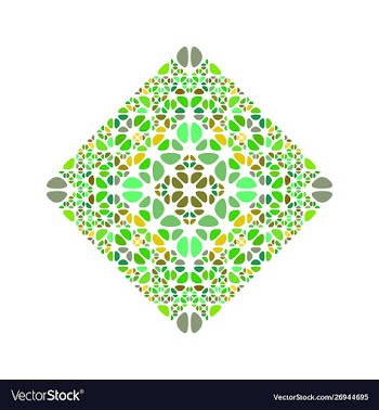 Abstract geometrical isolated colorful flower vector image