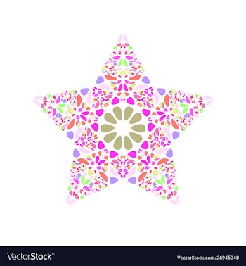 Abstract geometrical isolated colorful flower vector image