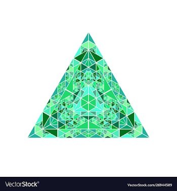 Abstract geometrical isolated colorful ornate vector image