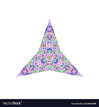 Abstract geometrical isolated colorful triangle vector image