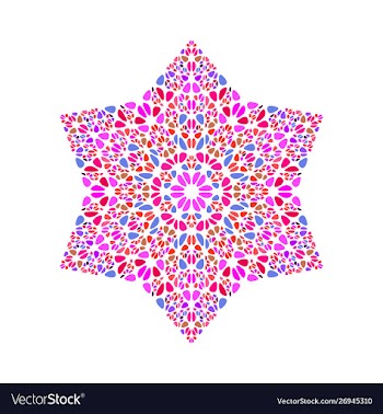 Abstract geometrical isolated floral ornament vector image