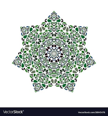 Abstract geometrical isolated floral ornament vector image
