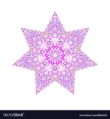 Abstract geometrical isolated floral star logo vector image