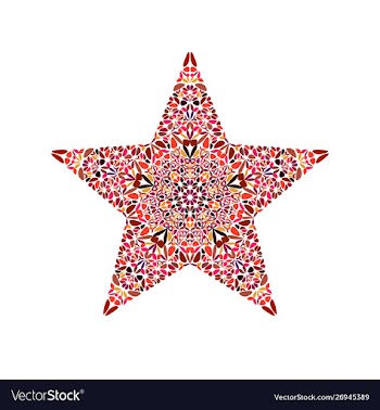 Abstract geometrical isolated flower ornament vector image