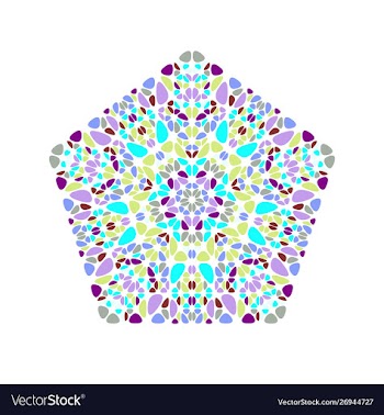 Abstract geometrical isolated gravel ornament vector image
