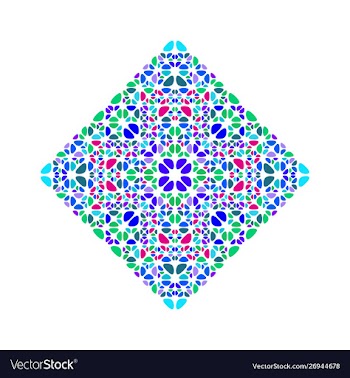 Abstract geometrical isolated gravel square logo vector image