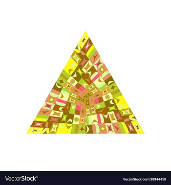 Abstract geometrical isolated mosaic triangle vector image