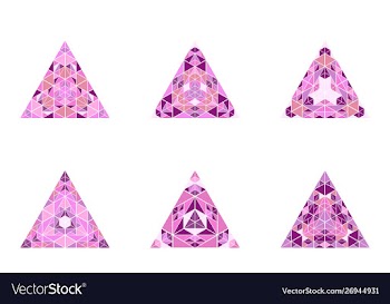Abstract geometrical isolated mosaic triangle vector image