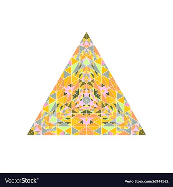 Abstract geometrical isolated ornate mosaic vector image