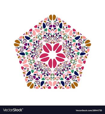 Abstract geometrical isolated ornate stone vector image