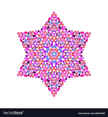 Abstract geometrical isolated stone ornament star vector image