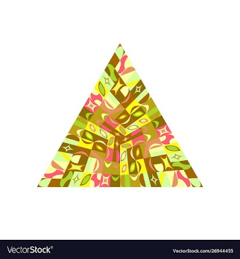 Abstract geometrical isolated tiled mosaic vector image