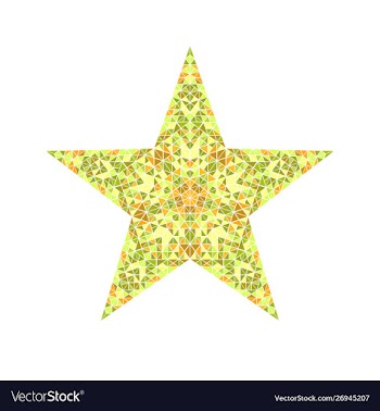 Abstract geometrical isolated triangle mosaic vector image