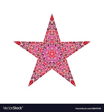 Abstract geometrical isolated triangle pentagram vector image