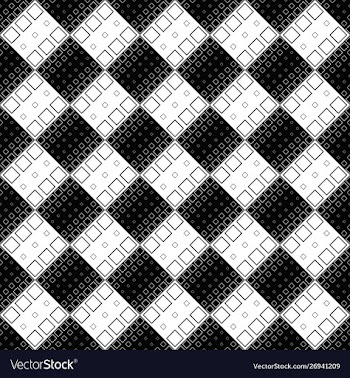 Abstract geometrical monochrome diagonal square vector image